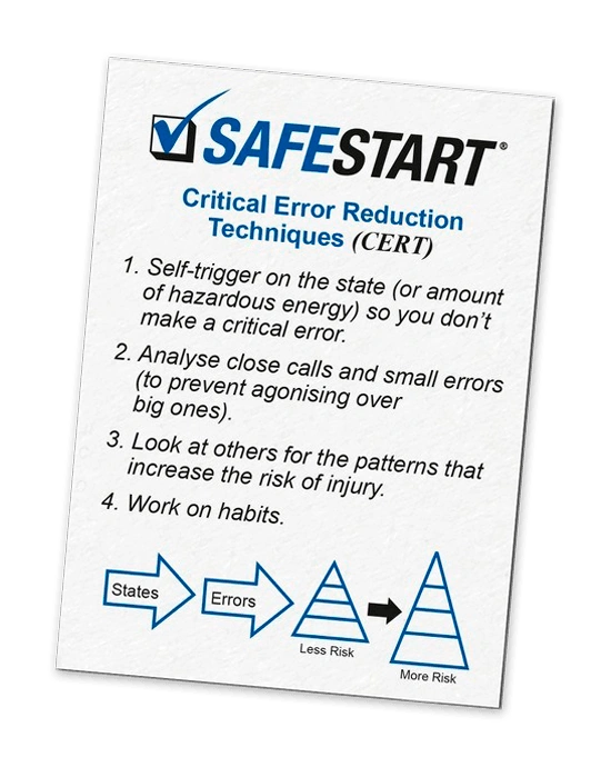 SafeStart Card - Critical Error Reduction Techniques(CERT)